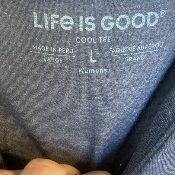 Life is Good Blue Long Sleeve Shirt size large - Picture 2 of 4